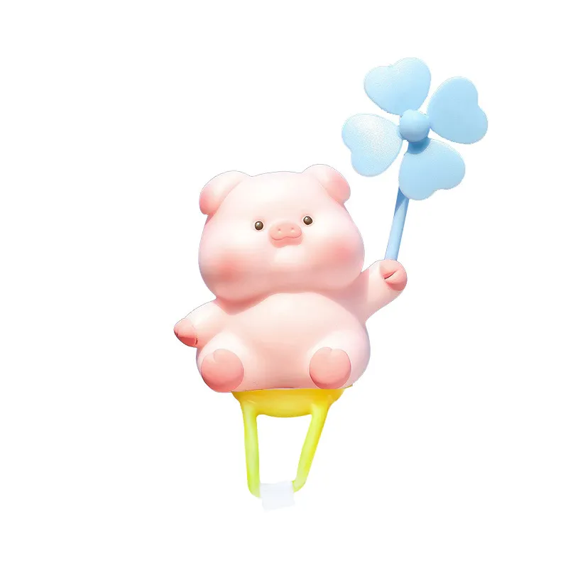 Cute Cartoon Windmill Car Ornament – Premium Spinning Pinwheel Figurine, Stylish Summer Vehicle Interior Decor for Car & Bike